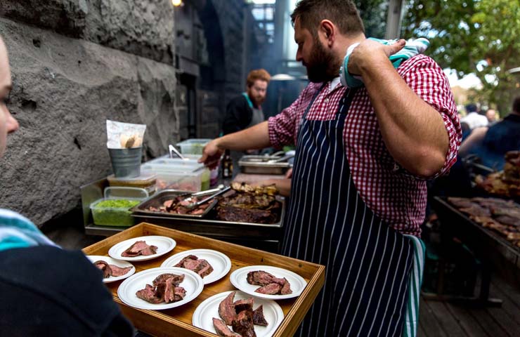 Riverland bar beergarden all you can meat lunch drinks steak ribs whats on Melbourne CBD day party events party function 2